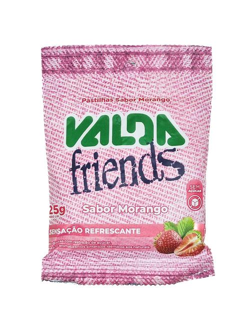 Pastilha sachê Friends Morango 25g - Valda