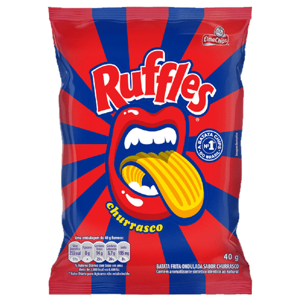 Batata Ruffles Churrasco 40g - Elma Chips - Doce Malu