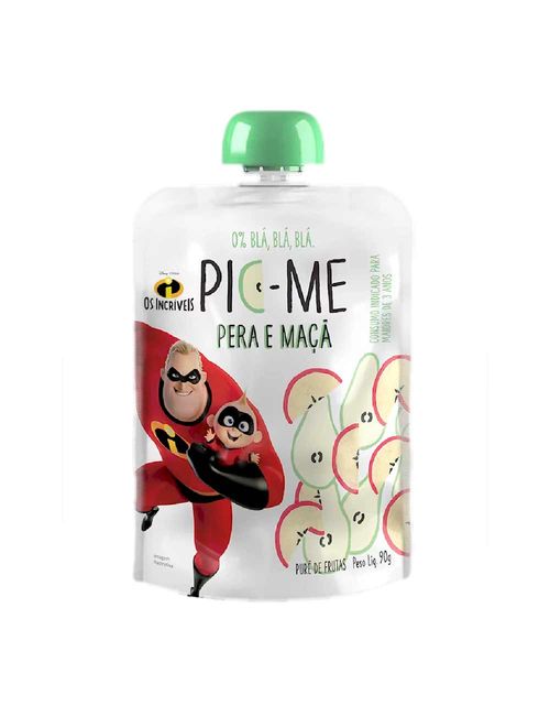 Purê de Frutas Disney Maçã e Pêra 90g - Pic Me