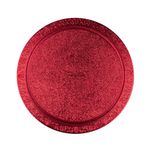 Prato-Plano-Cake-Board-Vermelho-Redondo-26cm---Regina