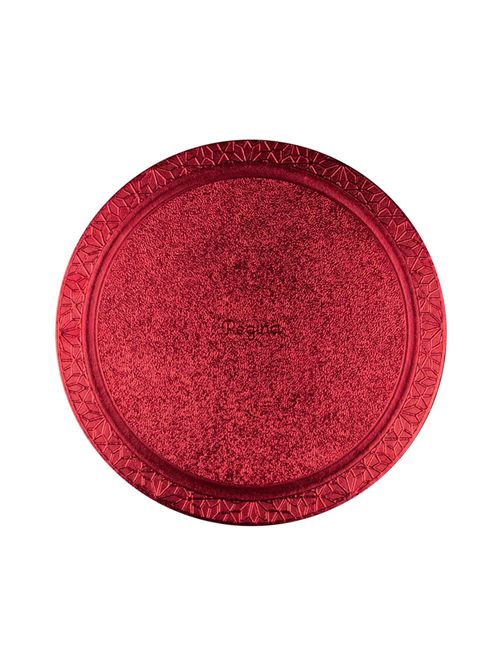 Prato Plano Cake Board Vermelho Redondo 26cm - Regina