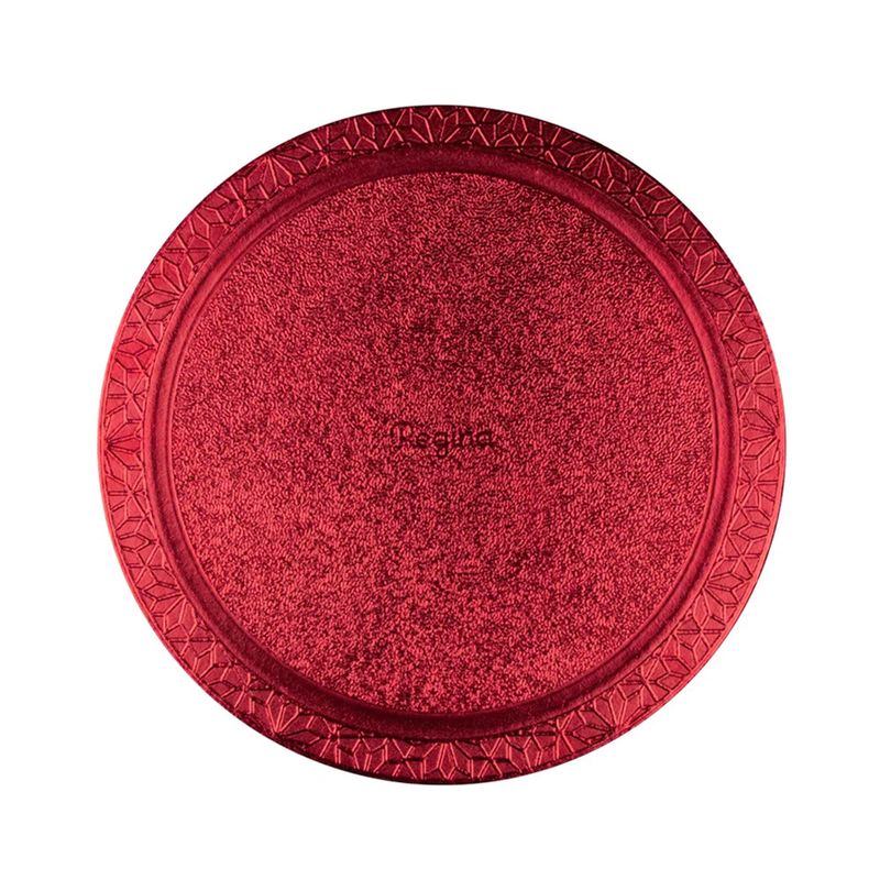 Prato-Plano-Cake-Board-Vermelho-Redondo-26cm---Regina