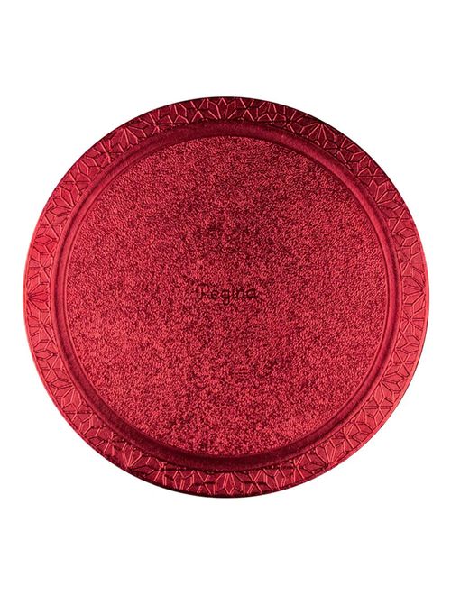 Prato Plano Cake Board Vermelho Redondo 32cm - Regina