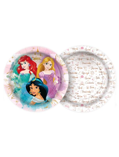 Princesas Disney Prato c/8 - Regina