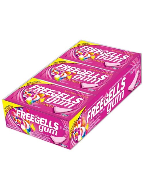 Chiclete Gum Tutti Frutti 8g c/15 - Freegells