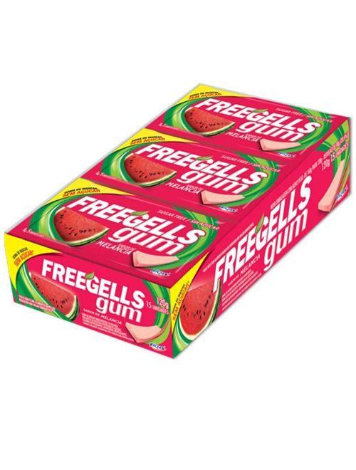 Chiclete Gum Melancia 8g c/15 - Freegells