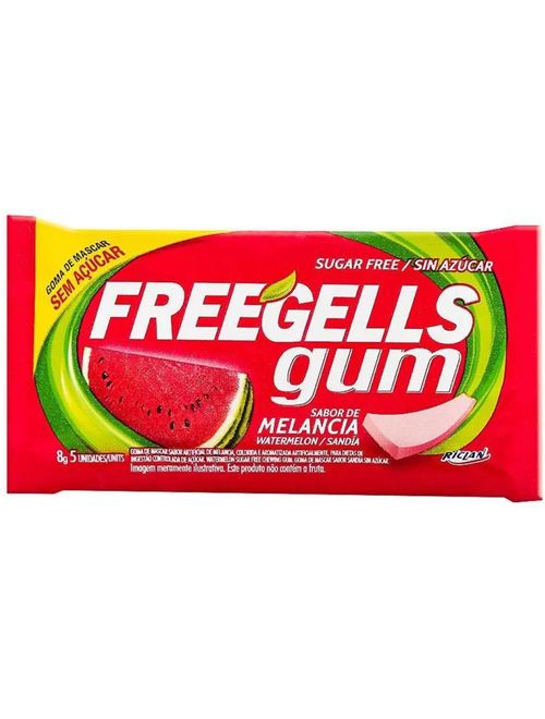 Chiclete Gum Melancia 8g c/15 - Freegells