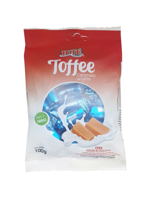 Bala Toffee Caramelo de Leite Diet 100g - Hué