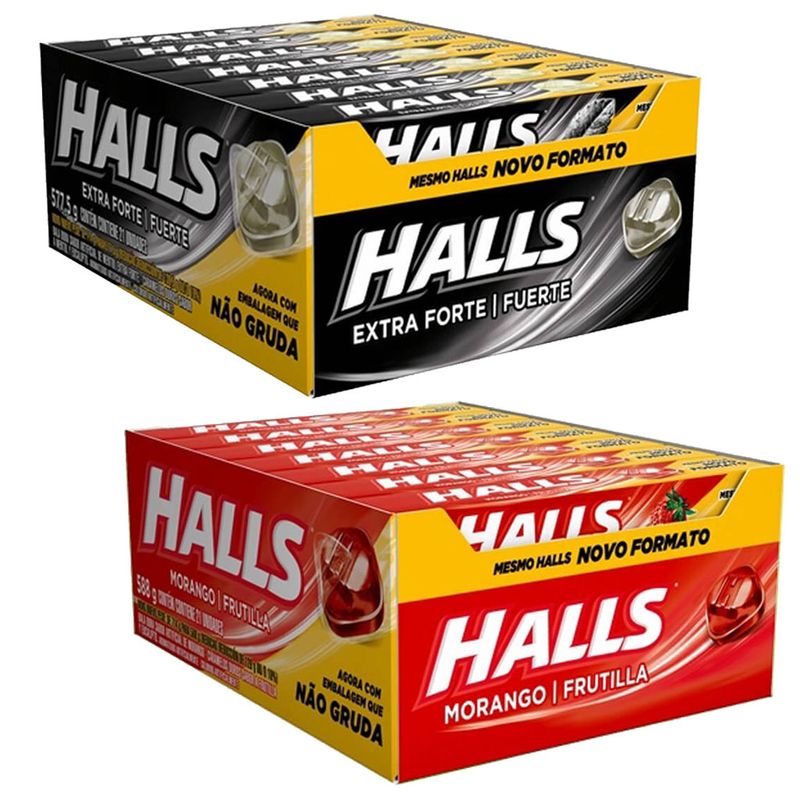 Kit-com-2-Caixas-Halls-c-21---1-Extra-Forte---1-Morango---Adams