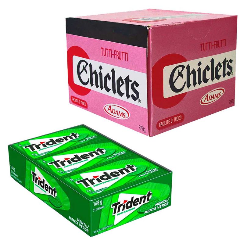 Kit-com-1-Caixa-Trident-Menta-c-21--1-Chiclets-Tutti-Frutti-c-100---Adams