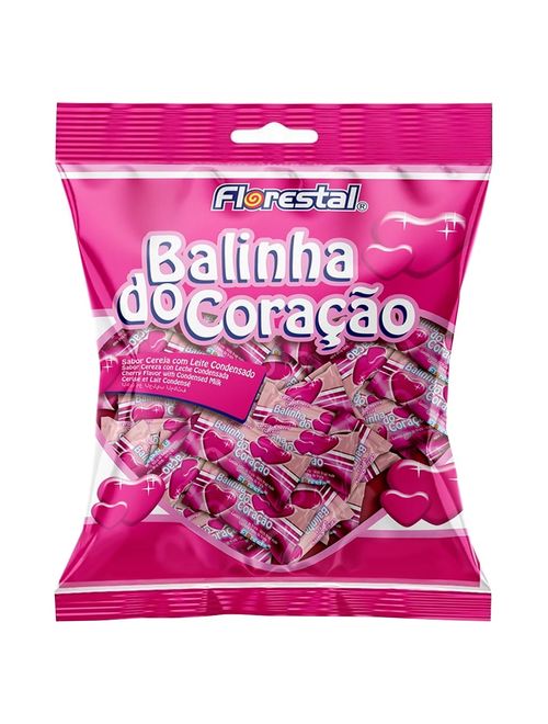 Balinha do Coração Sabor Cereja com Leite Condensado 48g - Florestal