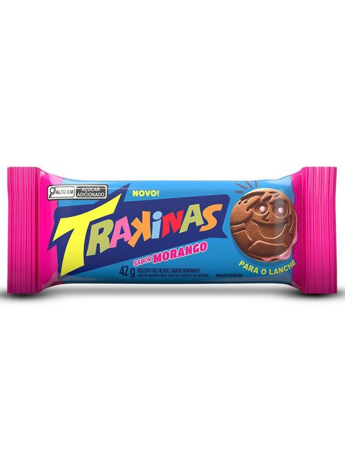 Biscoito Recheado Trakinas Morango 42g - Nabisco