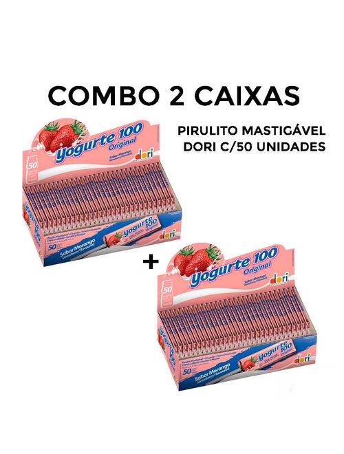 Kit com 2pct Pirulito Mastigável Yogurte 100 C/50 - Dori