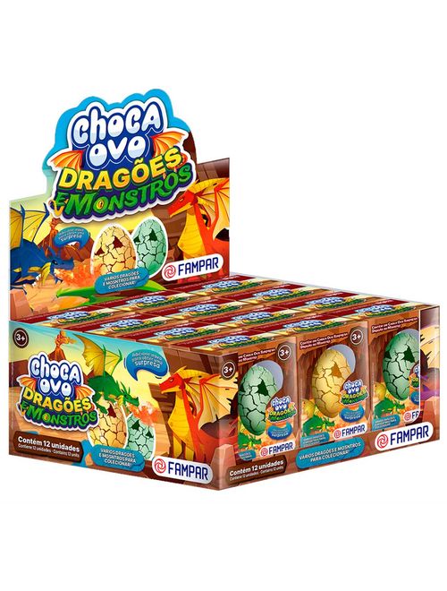 Caixa Choca Ovos Dragões e Monstros c/12 - Fampar