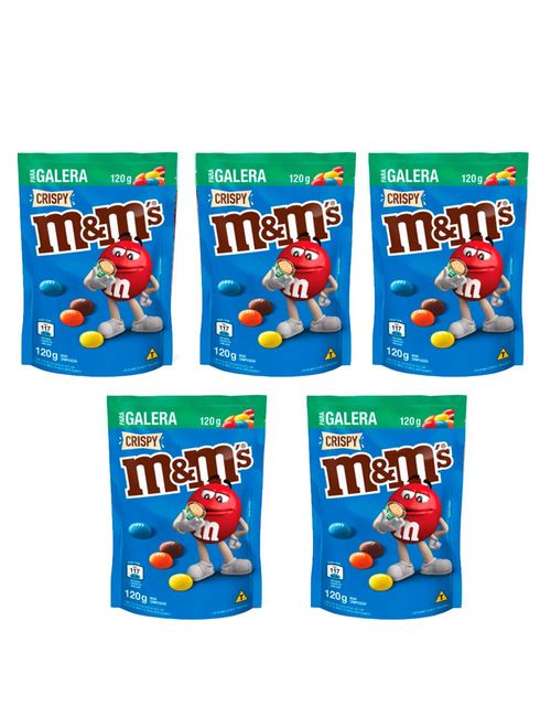 Kit com 5 M&Ms Confeito Crispy 120g - Mars