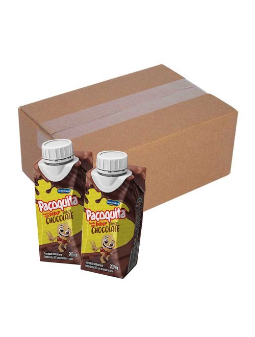 Paçoquita Pronta Para Beber Sabor Chocolate 200ml c/24 - Santa Helena