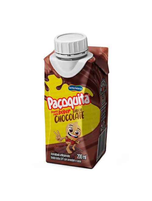 Paçoquita Pronta Para Beber Sabor Chocolate 200ml c/24 - Santa Helena
