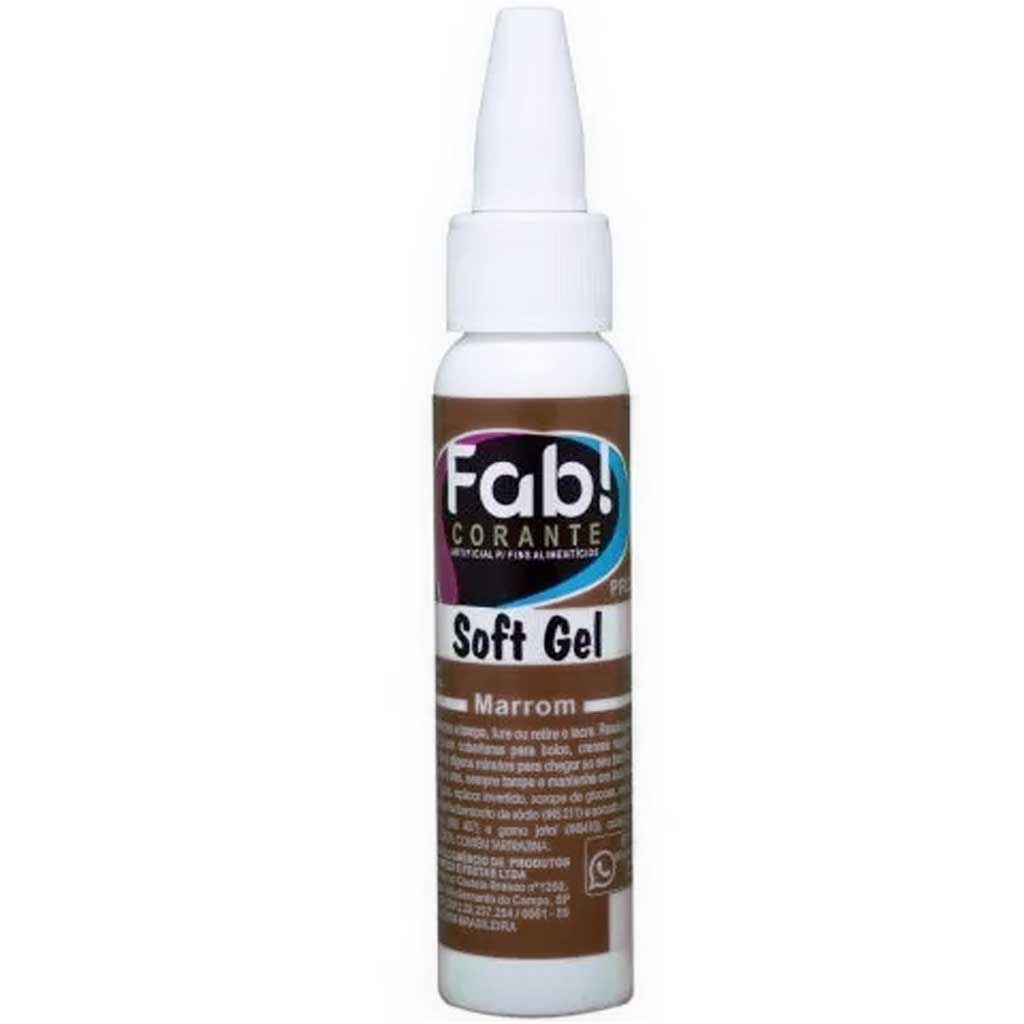 Corante Soft Gel Marrom 25g - Fab