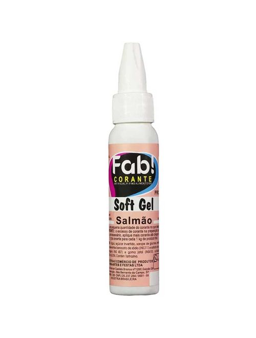 Corante Soft Gel Salmão 25g - Fab