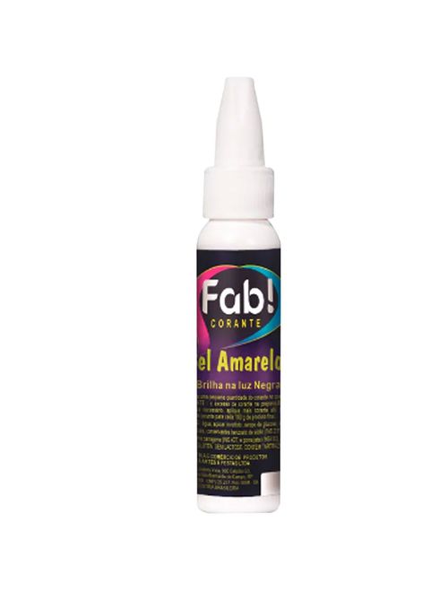 Corante Soft Gel Amarelo Neon 25g - Fab