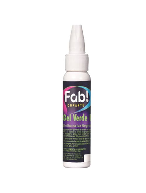 Corante Soft Gel Verde Neon 25g - Fab