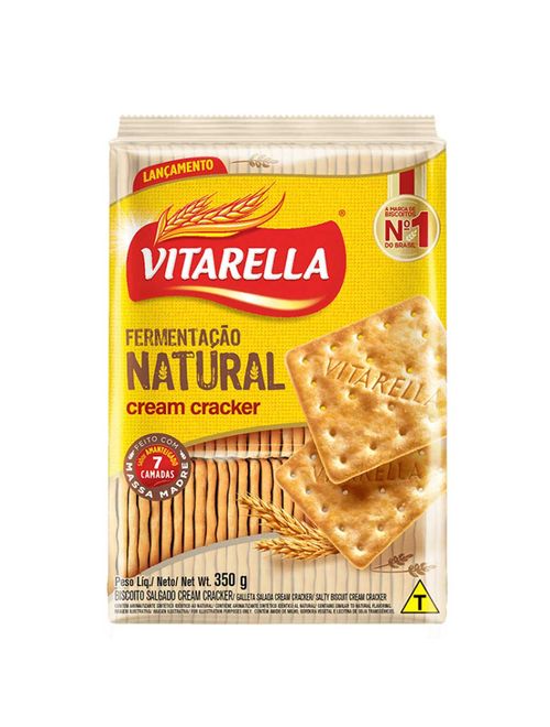 Biscoito Cream Cracker Fermentação Natural 350g - Vitarella