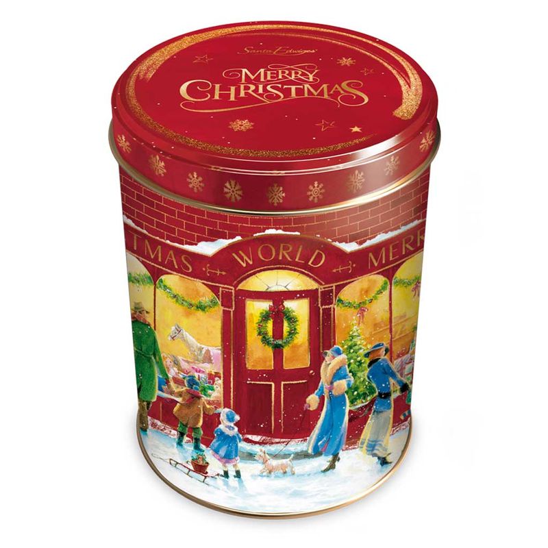 Lata-Natalina-Butter-Cookies-Merry-Christmas-World-Vermelha-100g---Santa-Edwiges
