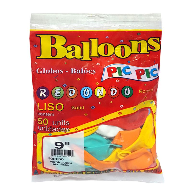 Balao-Redondo-Sortido-Tamanho-9-c-50---Pic-Pic