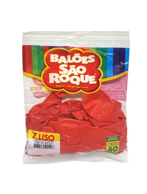 Balão Vermelho Quente Tamanho 7 c/50 - São Roque