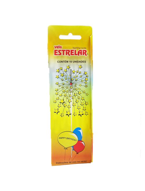 Vela Estrelas de Prata c/10 - Estrelar
