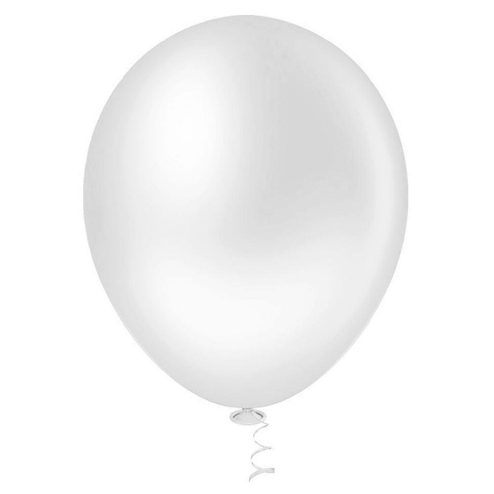 Encontraproduto.com.br - Balão Redondo Branco Tamanho 5 c/50 - Pic Pic
