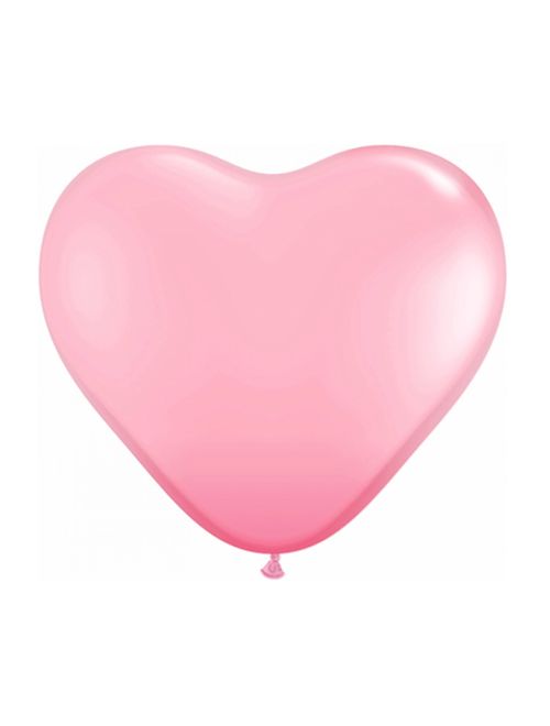 Balão Coração Rosa Tamanho 6 c/50 - Pic Pic