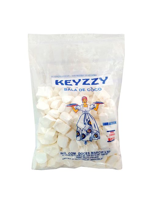 Bala de Coco Branca 800g - Keyzzy