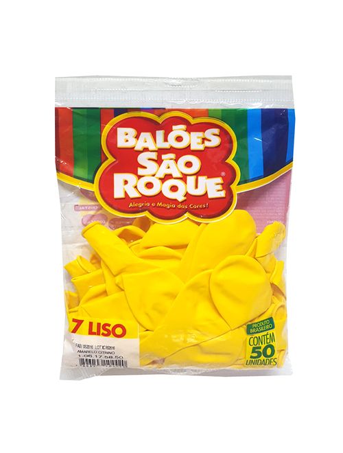 Balão Amarelo Citrino Tamanho 7 c/50 - São Roque