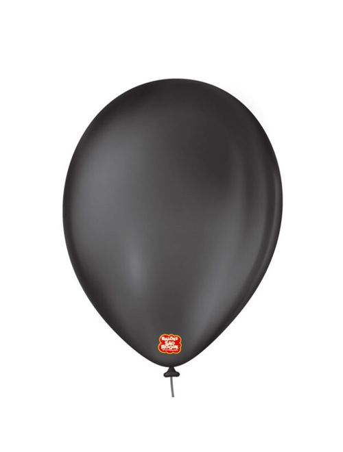 Balão Preto Ébano Tamanho 9 c/50 - São Roque