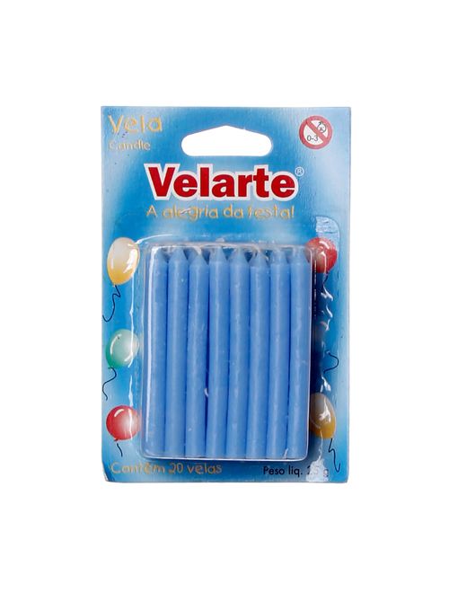 Vela Palito Azul c/20 - Velarte