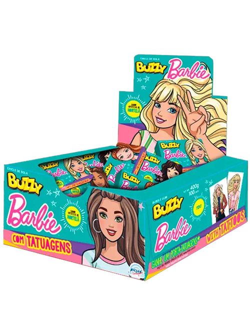 Chiclete Buzzy Barbie Hortelã c/100 - Riclan