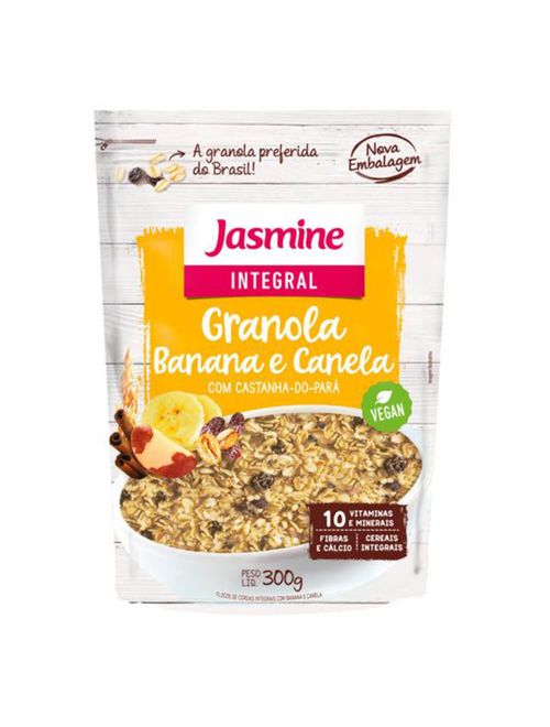 Granola Integral Grain Flakes Banana e Canela 300g - Jasmine