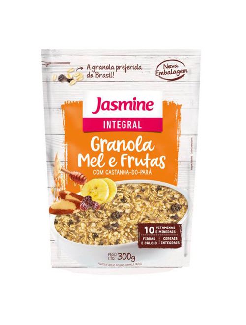 Granola Integral Grain Flakes Mel e Frutas 300g - Jasmine