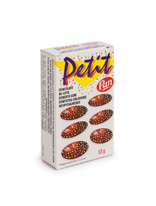 Pastilha Chocolate Dragee Petit 50g - Pan