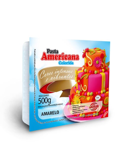 Pasta Americana Pronta Amarelo 500g - Arcolor