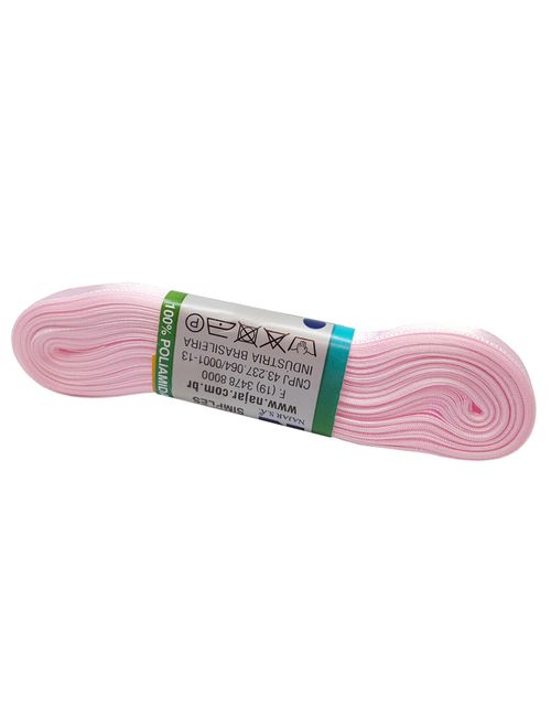 Fita de Cetim Simples No1 Cor Rosa Bebê c/10m - Najar