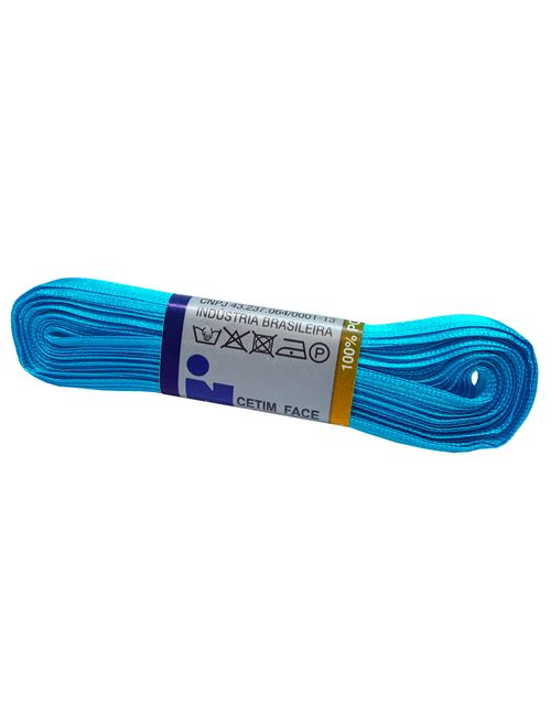 Fita de Cetim Simples No1 Cor Azul Turquesa c/10m - Najar