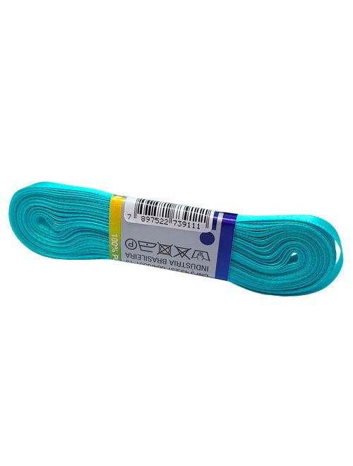 Fita de Cetim Simples No1 Cor Azul Piscina c/10m - Najar