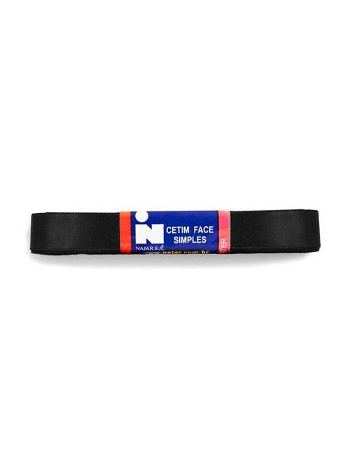Fita de Cetim Simples No3 Cor Preto c/10m - Najar