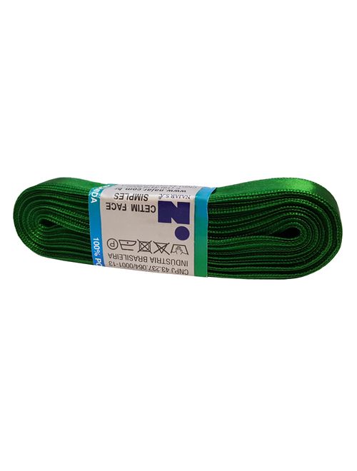 Fita de Cetim Simples No5 Cor Verde Bandeira c/10m - Najar