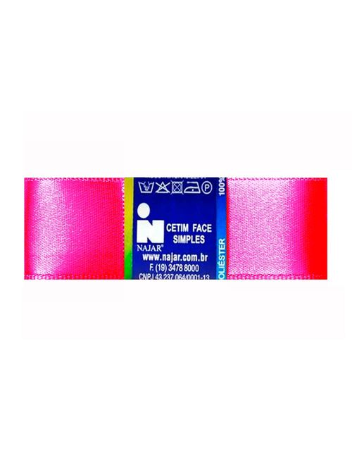 Fita de Cetim Simples No5 Cor Rosa Petúnia c/10m - Najar