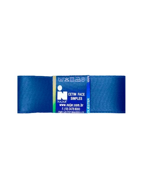 Fita de Cetim Simples No5 Cor Azul Profundo c/10m - Najar