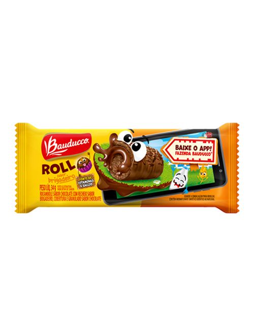Minibolo Roll Cake Brigadeiro 34g - Bauducco