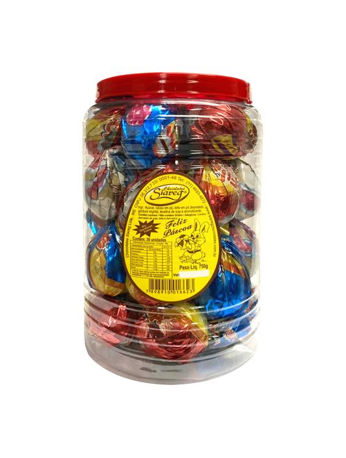 Ovinhos Páscoa Sabor Chocolate Ao Leite 25g c/30 - Siareg